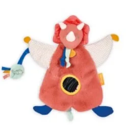 Fashion Doudou marionnette d'éveil Dinosaure Orange Lou - 25 cm Les Prix Doux|Calinosaure