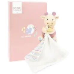 Outlet Doudou mouchoir Girafe rose - 11 cm Les Prix Doux|Rikikis & Méli Mélo
