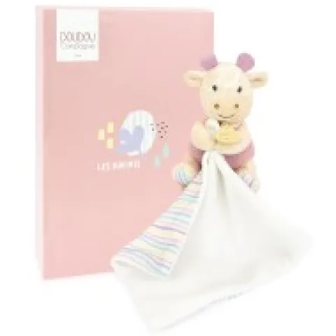 Outlet Doudou mouchoir Girafe rose - 11 cm Les Prix Doux|Rikikis & Méli Mélo