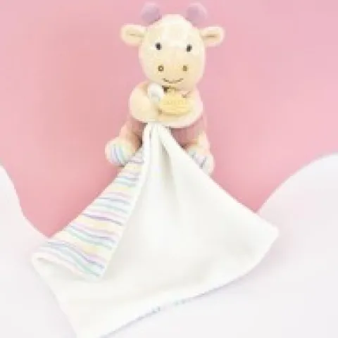 Outlet Doudou mouchoir Girafe rose - 11 cm Les Prix Doux|Rikikis & Méli Mélo
