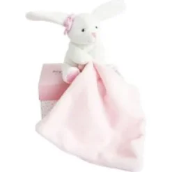 Clearance Doudou mouchoir lapin rose - 10 cm - Boite fleur Cadeau À Moins De 20€|Les Iconiques