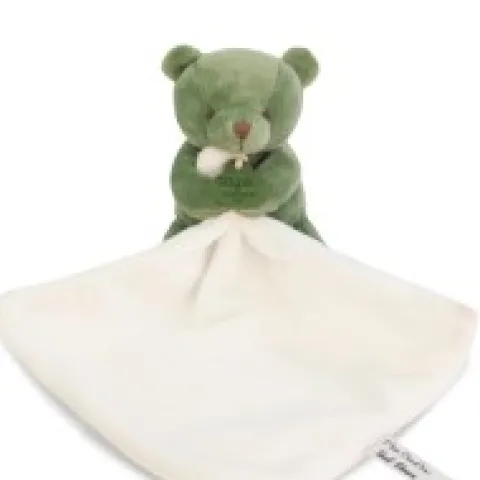 Best Doudou mouchoir- Mon petit ourson - Vert - 10 cm Ours