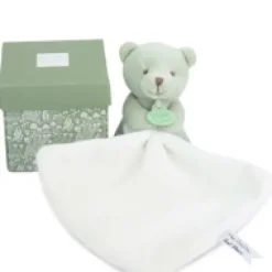 Fashion Doudou mouchoir- Mon petit ourson - Vert Clair - 10 cm Ours|Doudou Mouchoir