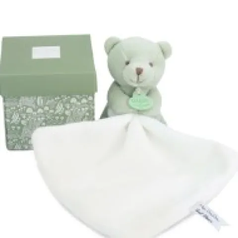 Fashion Doudou mouchoir- Mon petit ourson - Vert Clair - 10 cm Ours|Doudou Mouchoir