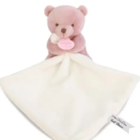 Outlet Doudou mouchoir- Mon petit ourson - Rose - 10 cm Les Iconiques|Ours