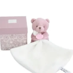 Outlet Doudou mouchoir- Mon petit ourson - Rose - 10 cm Les Iconiques|Ours