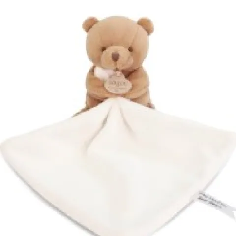 Hot Doudou mouchoir- Mon petit ourson - Marron - 10 cm Ours|Doudou Plat