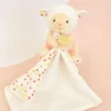 Sale Doudou mouchoir mouton blanc et orange - 11 cm Les Prix Doux|Rikikis & Méli Mélo