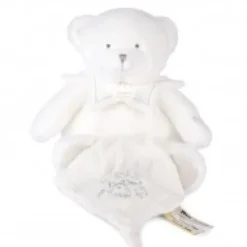 Online Doudou mouchoir ours Blanc - 30 cm - Collection Anniversaire Doudou® Anniversaire|Ours