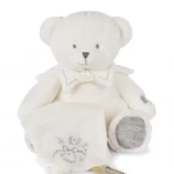 New Doudou mouchoir ours Gris - 30 cm - Collection Anniversaire Doudou® Anniversaire|Ours