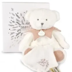 Discount Doudou mouchoir ours Rose - 30 cm - Collection Anniversaire Doudou® Anniversaire|Ours