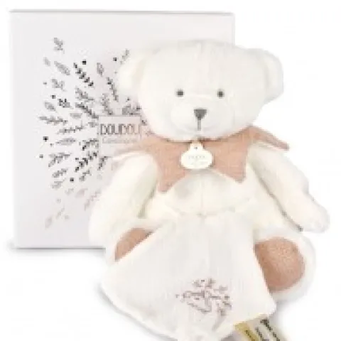 Discount Doudou mouchoir ours Rose - 30 cm - Collection Anniversaire Doudou® Anniversaire|Ours