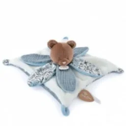 New Doudou OURS bleu avec pétales - BOH'AIME - Cadeaux Naissance|Les Boh'aime