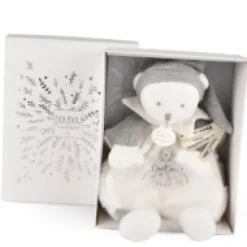 Best Doudou Ours cape Gris - 25 cm - Collection Anniversaire Doudou® Anniversaire|Ours