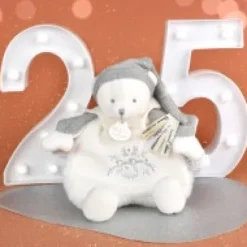Best Doudou Ours cape Gris - 25 cm - Collection Anniversaire Doudou® Anniversaire|Ours
