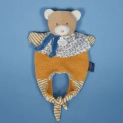 Hot Doudou Ours marionnette - Petit sac - Amusette 3 EN 1 Les Prix Doux|Doudous Coton Bio