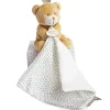 New Doudou ours mouchoir marron Petit Roi - 10 cm Cadeau À Moins De 20€|Perlidoudou