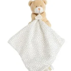 New Doudou ours mouchoir marron Petit Roi - 10 cm Cadeau À Moins De 20€|Perlidoudou