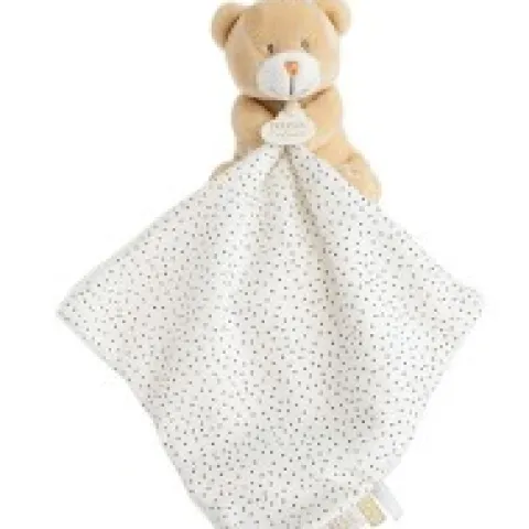 New Doudou ours mouchoir marron Petit Roi - 10 cm Cadeau À Moins De 20€|Perlidoudou