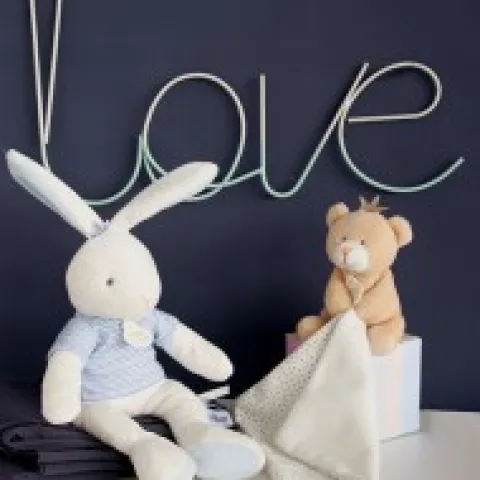 New Doudou ours mouchoir marron Petit Roi - 10 cm Cadeau À Moins De 20€|Perlidoudou