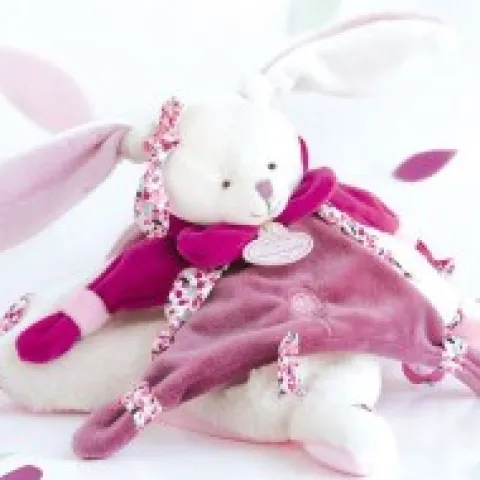 Outlet Doudou plat Cerise le lapin Rose - 27 cm Cerise Et Petit Chou|Lapin