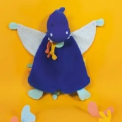 New Doudou plat dinosaure bleu Sashou - 25 cm Les Prix Doux|Calinosaure