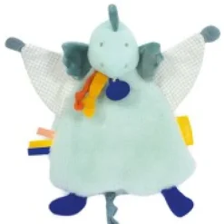 Fashion Doudou plat dinosaure vert Filou - 25  cm Les Prix Doux|Calinosaure