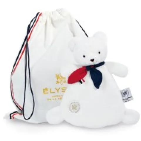 Online Doudou plat fabriqué en France - L'Ours Élysée - 22 cm Collection X Elysée|Ours