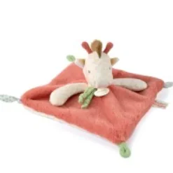 Clearance Doudou plat girafe beige et rouge -25 cm Cadeaux Naissance|Les Prix Doux