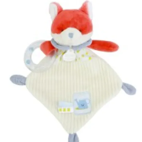 Outlet Doudou plat hochet billes - Renard Romarin - 21 cm Dans Mon Jardin|Hochets Et Pantins D'activités