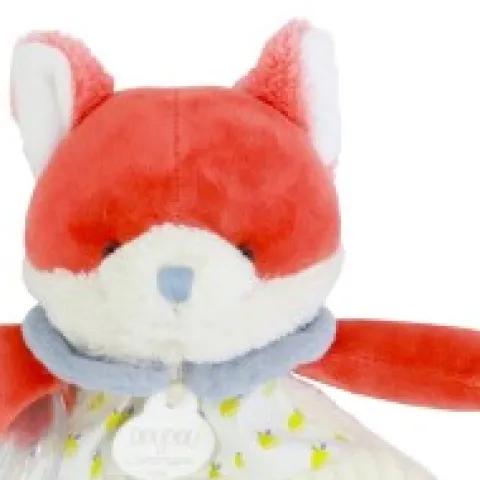 Outlet Doudou plat hochet billes - Renard Romarin - 21 cm Dans Mon Jardin|Hochets Et Pantins D'activités