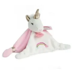 Online Doudou plat Licorne rose et blanche - 20 cm Licorne|Doudou Plat
