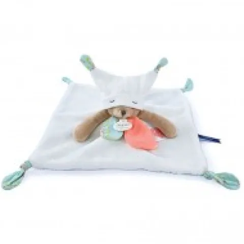 Fashion Doudou plat Ours 3 histoires - Blanc Doudous À Histoires|Ours