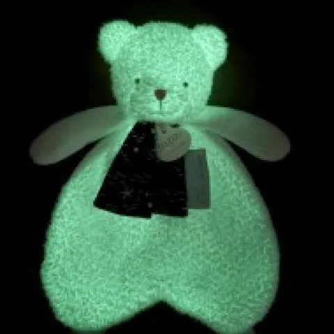 Clearance Doudou plat Ours Luminescent - 26 cm - Clair de Lune Les Luminescents|Ours