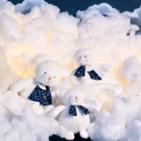 Clearance Doudou plat Ours Luminescent - 26 cm - Clair de Lune Les Luminescents|Ours