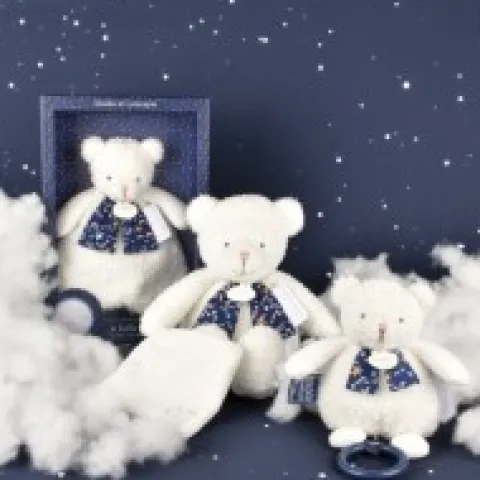 Clearance Doudou plat Ours Luminescent - 26 cm - Clair de Lune Les Luminescents|Ours