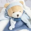 Sale Doudou plat ours Petit chou - Bleu - 27  cm Cerise Et Petit Chou|Ours
