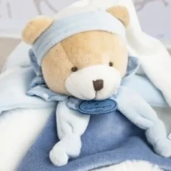 Sale Doudou plat ours Petit chou - Bleu - 27 cm Cerise Et Petit Chou|Ours