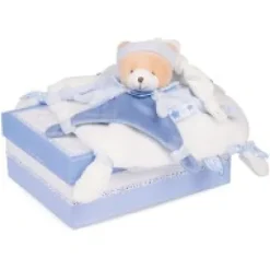 Sale Doudou plat ours Petit chou - Bleu - 27  cm Cerise Et Petit Chou|Ours
