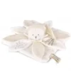 Hot Doudou plat pétales Ours Blanc - 25 cm - Collection Anniversaire Doudou® Anniversaire|Ours