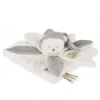 New Doudou plat pétales Ours Gris - 25 cm - Collection Anniversaire Doudou® Anniversaire|Ours