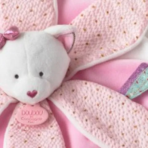 Sale Doudou pétales Chat rose- Attrape-rêves - 26 cm Attrape-rêves|Chat