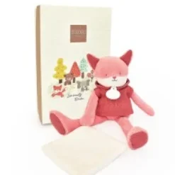 Clearance Doudou Renard rose avec mouchoir - Sweety - 25 cm Cadeau À Moins De 20€|Renard