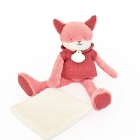 Clearance Doudou Renard rose avec mouchoir - Sweety - 25 cm Cadeau À Moins De 20€|Renard