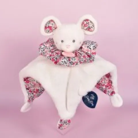 Fashion Doudou Souris blanche - Cocon - Balle d'éveil - 3 EN 1 Les Petits Futés|Balles Sensorielles