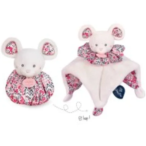 Fashion Doudou Souris blanche - Cocon - Balle d'éveil - 3 EN 1 Les Petits Futés|Balles Sensorielles