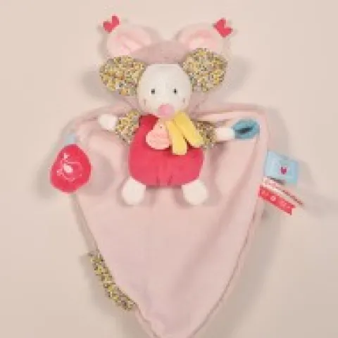 Best Doudou Souris blanche avec cape - Papillotte - 3 EN 1 Les Prix Doux|Les Petits Futés