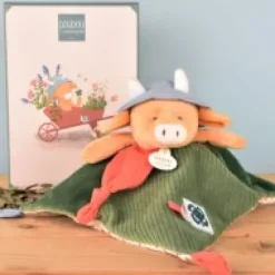 Outlet Doudou vache - Doudou plat Aneth - 27 cm Dans Mon Jardin|Vache