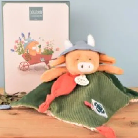 Outlet Doudou vache - Doudou plat Aneth - 27 cm Dans Mon Jardin|Vache