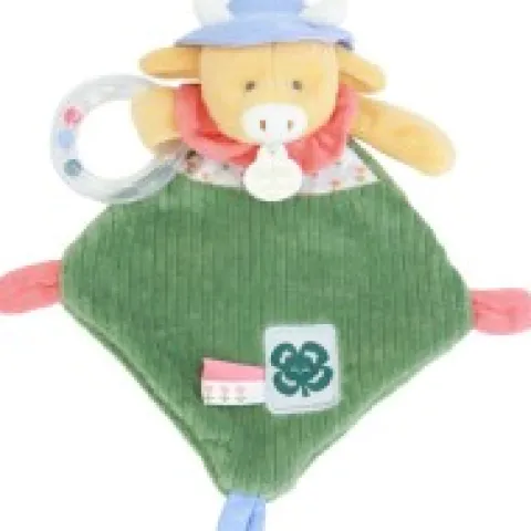 New Doudou vache avec hochet billes - Aneth -21 cm Dans Mon Jardin|Hochets Et Pantins D'activités